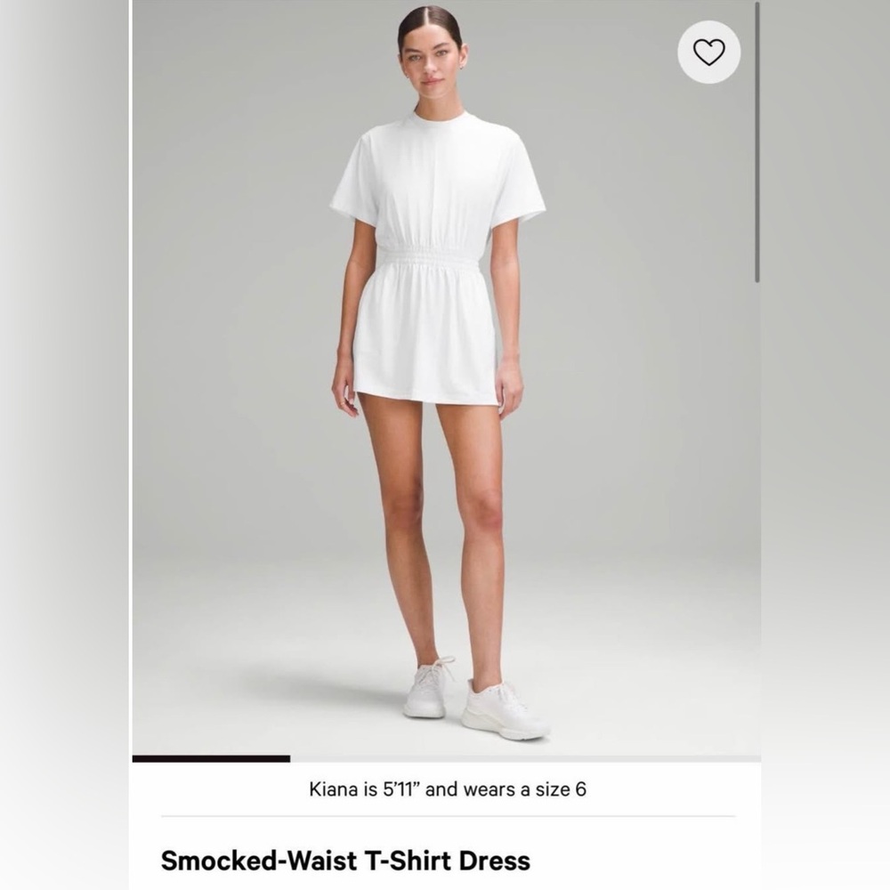 Lululemon Smocked Waist T-Shirt Dress